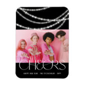 Nieuwjaarse kaas met piekverlichting Stijlvolle fo Magneet (Verticaal)