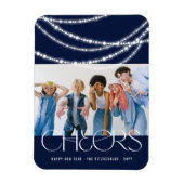 Nieuwjaarse kaas met piekverlichting Stijlvolle fo Magneet (Verticaal)