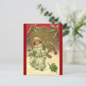 Nieuwjaarsengel Feestdagenkaart (Staand voorkant)