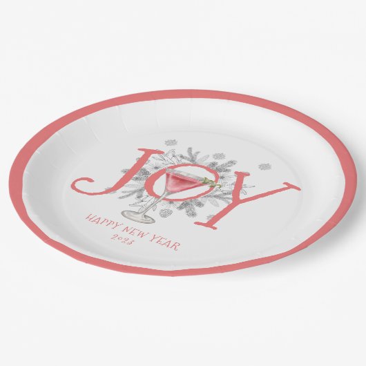 Nieuwjaarsfeest 2023 Napkins Papieren Bordje (Gekanteld)