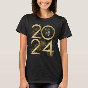 Nieuwjaarsfeest 2024 het gelukkige nieuwe jaar 202 t-shirt