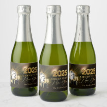Nieuwjaarsfeest 2025 gouden champagne