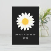 NIEUWJAARSFEest 2025 Witte roos Kerstkaart (Staand voorkant)