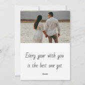 NIEUWJAARSFEest 2025 Witte roos Kerstkaart (Achterkant)