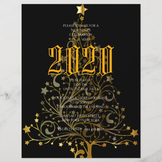 Nieuwjaarsfeest Benefit Gala Flyer (Voorkant)