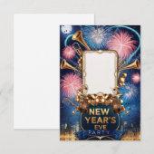 Nieuwjaarsfeest Blank Uitnodigingskaart Kaart (Voorkant / Achterkant)