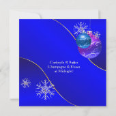 Nieuwjaarsfeest Blue lights 2020 Kaart (Achterkant)