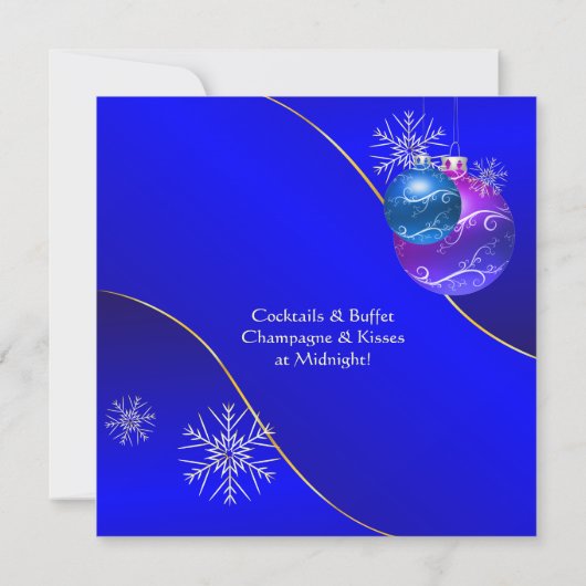 Nieuwjaarsfeest Blue lights 2020 Kaart (Achterkant)