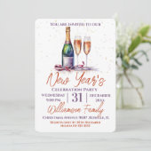 Nieuwjaarsfeest Bubble Kaart (Staand voorkant)