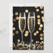 Nieuwjaarsfeest Champagne Bril Kaart (Voorkant)