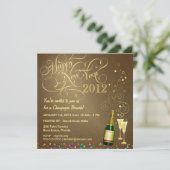 Nieuwjaarsfeest - Champagne Brunch Kaart (Staand voorkant)