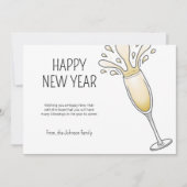 Nieuwjaarsfeest Champagne Feestdagenkaart (Voorkant)