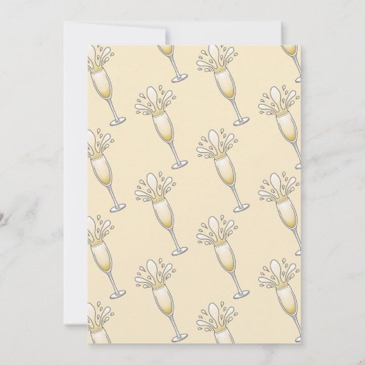 Nieuwjaarsfeest Champagne Kaart (Achterkant)