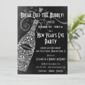 Nieuwjaarsfeest Champagne Kaart (Staand voorkant)