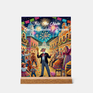 Nieuwjaarsfeest El Año Viejo Acryl Bord