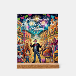 Nieuwjaarsfeest El Año Viejo Acryl Bord