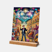 Nieuwjaarsfeest El Año Viejo Acryl Bord (Hoek)