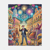 Nieuwjaarsfeest El Año Viejo Fleece Deken (Voorkant)