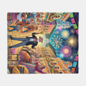 Nieuwjaarsfeest El Año Viejo Fleece Deken (Voorkant (Horizontaal))