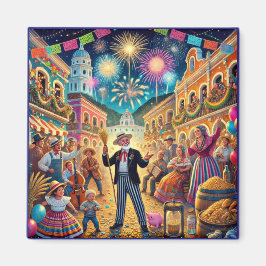 Nieuwjaarsfeest El Año Viejo Magneet