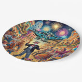 Nieuwjaarsfeest El Año Viejo Papieren Bordje (Gekanteld)