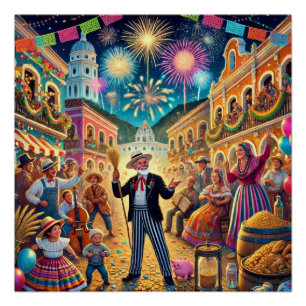 Nieuwjaarsfeest El Año Viejo Perfect Poster