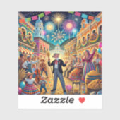 Nieuwjaarsfeest El Año Viejo Sticker (Vel)