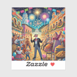 Nieuwjaarsfeest El Año Viejo Sticker