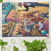 Nieuwjaarsfeest El Año Viejo Theedoek (Gevouwen)