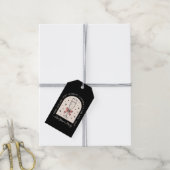 Nieuwjaarsfeest fancy dark coquette zwart cadeaulabel (Met Touw)