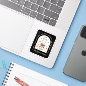 Nieuwjaarsfeest fancy dark coquette zwart sticker (Laptop met iPhone)