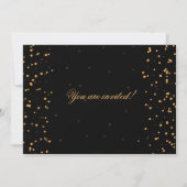 Nieuwjaarsfeest Gouden Confetti Stippen Kaart (Achterkant)