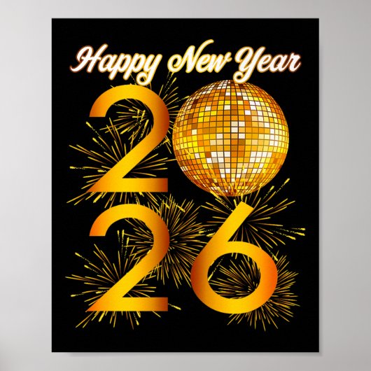 Nieuwjaarsfeest - Happy New Year 2026 Premium Poster (Voorkant)