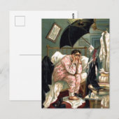 Nieuwjaarsfeest kater briefkaart (Voorkant / Achterkant)
