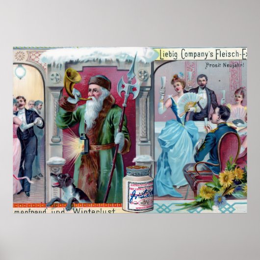  nieuwjaarsfeest: Liebig Adverteren Poster (Voorkant)