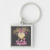 Nieuwjaarsfeest met champagneglazen sleutelhanger (Voorkant)