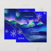 Nieuwjaarsfeest Northern lights 2020 Kaart (Voorkant / Achterkant)