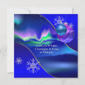 Nieuwjaarsfeest Northern lights 2020 Kaart (Achterkant)