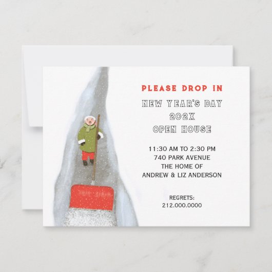 Nieuwjaarsfeest Open Huis Kaart (Voorkant)