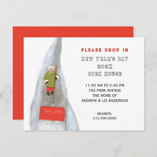 Nieuwjaarsfeest Open Huis Kaart (Voorkant / Achterkant)