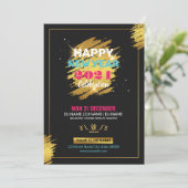 Nieuwjaarsfeest Uitnodiging Flyer (Staand voorkant)