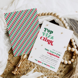 Nieuwjaarsfeest Uitnodiging Retro Boho Fun