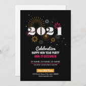 Nieuwjaarsfeest Uitnodigingsfolder Kaart (Voorkant / Achterkant)