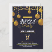 Nieuwjaarsfeest Uitnodigingsfolder Kaart (Voorkant)