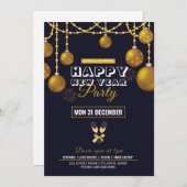 Nieuwjaarsfeest Uitnodigingsfolder Kaart (Voorkant / Achterkant)