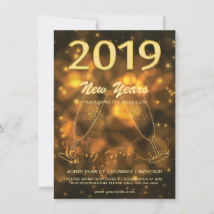 Nieuwjaarsfeest Uitnodigingsfolder Kaart