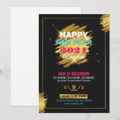 Nieuwjaarsfeest Uitnodigingsfolder Kaart (Voorkant / Achterkant)