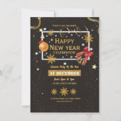 Nieuwjaarsfeest Uitnodigingsfolder Kaart (Voorkant)