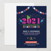 Nieuwjaarsfeest Uitnodigingsfolder Kaart (Voorkant / Achterkant)