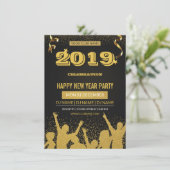 Nieuwjaarsfeest Uitnodigingsfolder Kaart (Staand voorkant)